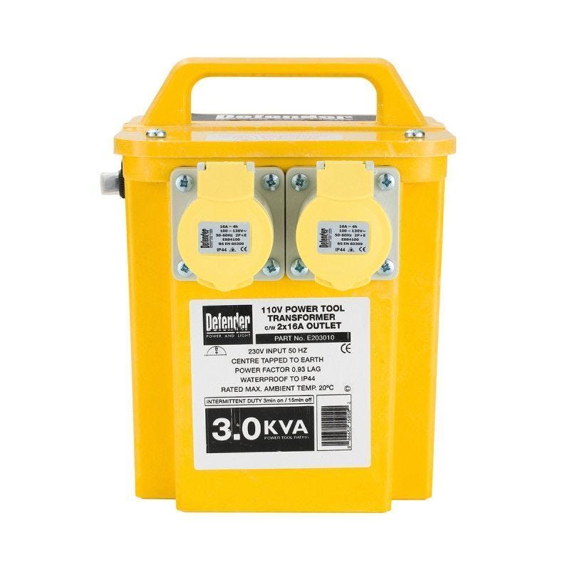 Portable Transformer 3Kva — Site Electrics | FPC Tool Hire